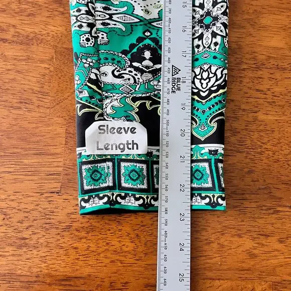 Chico's Women's M Blazer‎ Jacket Paisley Open Front Waterfall Art to Wear Career - Picture 7 of 9